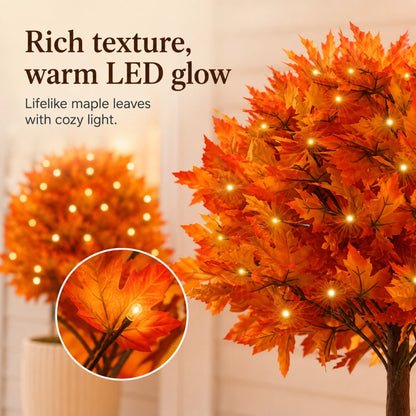 LED Lighted Maple Trees Set